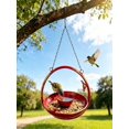 thumbnail image 2 of Hanging Metal Bird Feeder for Garden Outdoor, Stable Bird Feeding Station, Weather Resistant Wild Bird Tray, 2 of 4