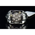 thumbnail image 2 of Mens .925 Sterling Silver Diamond Pinky Ring Fluted Bezel Set 0.10 Ct., 2 of 5