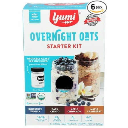 Yumi Organics Overnight Oats Breakfast Starter Kit, 7.5 oz (Pack of 2)