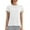 White, variant on Women's Loose Fit Back Cutout T-Shirt - Round Neck, Short Sleeve, Polyester for Yoga/Sports (S-XL Sizes)