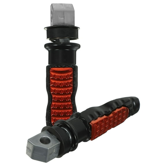 Yuanmiaoke 2pcs Motorcycle Rear Passenger Pegs Pedal Aluminum Alloy Bike Footrest for Cycling Accessories Red