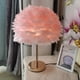 thumbnail image 3 of Luz de noche de plumas, luz de de decoración plumas, lámpara de de noche de plumas para dormitorio de niñas, sala de , , Rosado, 3 of 9