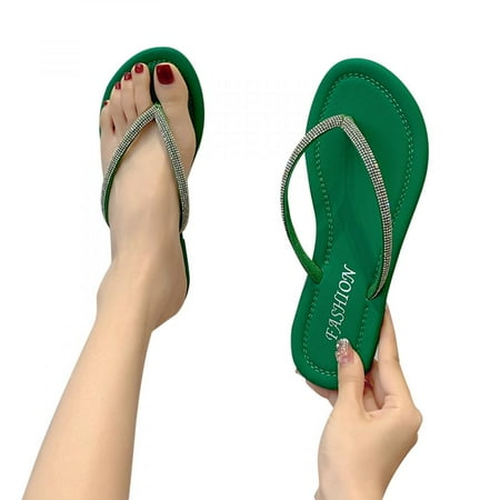 

Homedles Sandals for Women- Open Toe Flat Gift for women Casual Comfortable Summer Sandals for Women Green