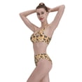 thumbnail image 5 of Haiem Cute Puppy Women's High Waisted Bikini Set Two Piece Bathing Suits High Cut Bikini Cut Out Swimsuits Scoop Neck Swimsuit-Small, 5 of 8