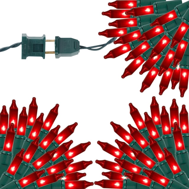 Juego de 3 juegos de guirnaldas de luces rojas Christmas Lights LJLNION, 150 unidades, 10 m