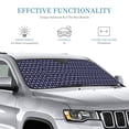 thumbnail image 3 of Kdxio Purple and Blue Squares Print Windshield Sun Shade, Foldable Sun Blocker for Car,Truck,SUV Automotive Interior Sun Protection,Reflective Shade for Front Windshield(Medium), 3 of 7