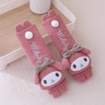 thumbnail image 4 of Lindo reposacabezas de coche Kuromi de Sanrio, funda de cinturón de seguridad para asiento trasero, cojín de peluche estilo japonés Kawaii My Melody, decoración para coche, regalos, 4 of 5