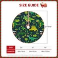 thumbnail image 3 of Daiia Dinosaurs and Flowers Drawing Merry Christmas Tree Skirt , Xmas Large Lace-up Tree Skirt, Santa Snowflakes Rustic Home Decorations New Year Party Farmhouse Decor-48", 3 of 7