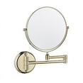 thumbnail image 3 of All copper bathroom makeup mirror folding telescopic wall hanging Beauty Mirror double-sided high-definition beauty without punching, 3 of 4