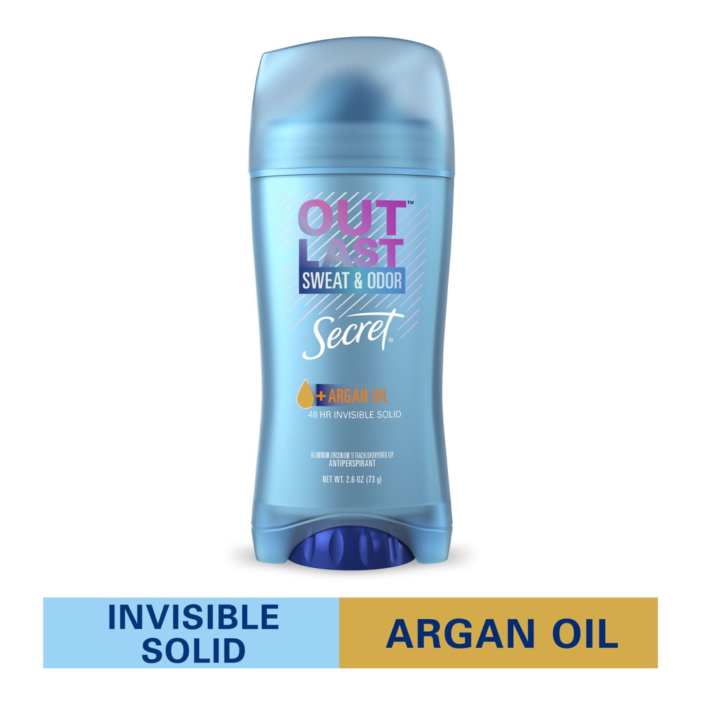 Secret Outlast Inv Solid Deodorant Argon Oil, 2.6 oz