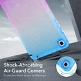thumbnail image 3 of ELEHOLD Glitter Case for Samsung Galaxy Tab A8 10.5 (2022) Slim Thin Clear Anti-Scratch Shockproof Full Body Protective Gradient Glossy Back Case for Galaxy Tab A8 (X200/X205),Blue Purple, 3 of 8
