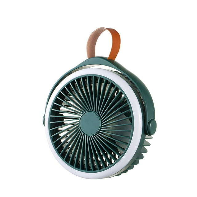 EGNMCR Fan Camping Fan With LED Lights & Lanyard, Battery Operated Fan With Lanyard, USB Rechargeable Fan For Tent Car RV Hurrican-e Emergency Outages Survival Kit Ceiling Fan Light