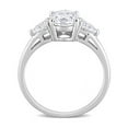 thumbnail image 4 of 1.75 Carat (ctw) Lab-Created Three-Stone Moissanite Engagement Ring in Sterling Silver, 4 of 4