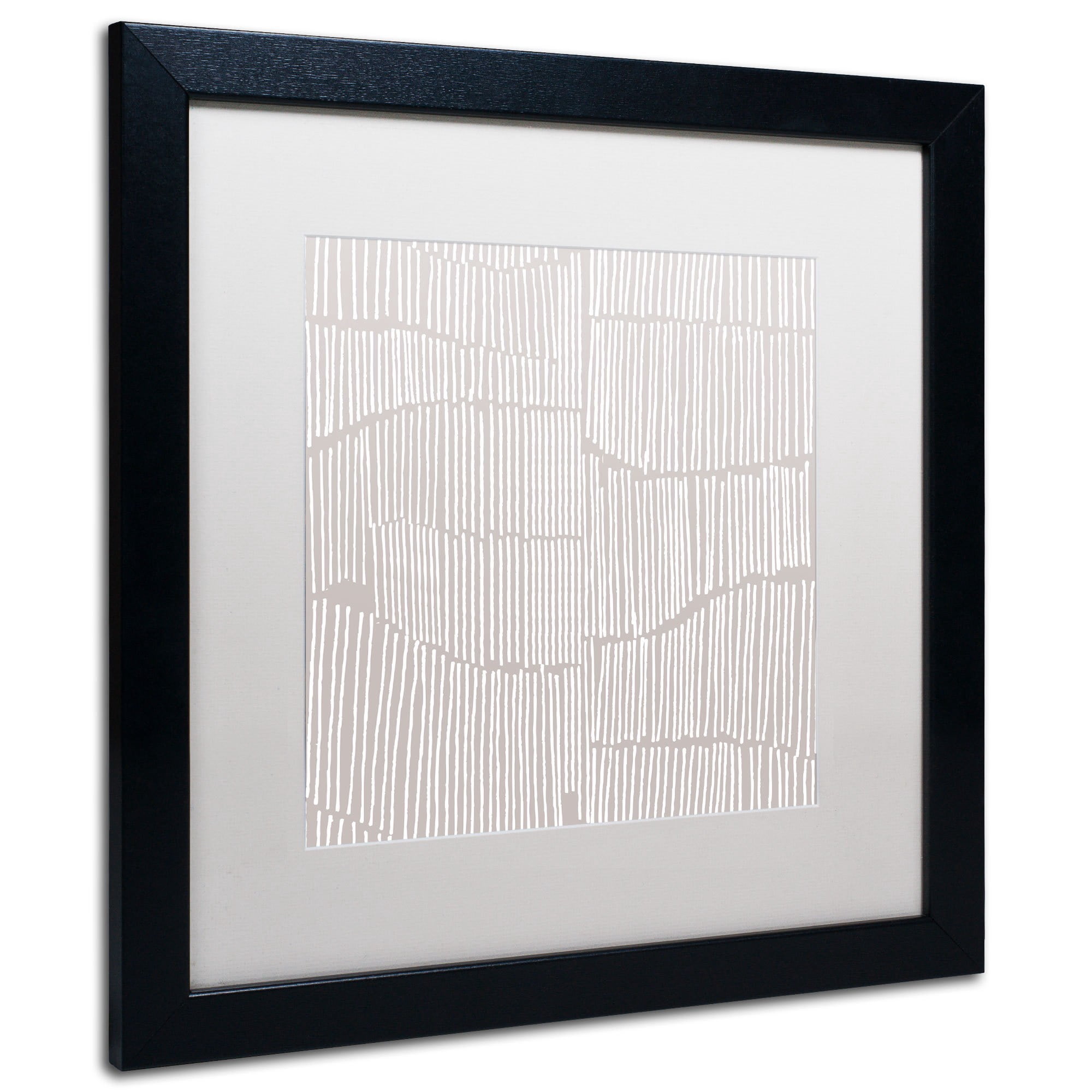 Trademark Fine Art "Spaces Between I" Canvas Art by Kavan & Co White Matte, Black Frame
