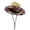 Firework Freedom, variant on 100% Straw Lifeguard Hat with Chin Strap, Wide Brim UV Protection Beach & Fishing Sun Hat for Men & Women