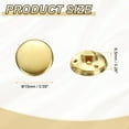 thumbnail image 2 of Uxcell 20pcs Botones Redondos Metálicos de 15mm Botones de Costura de Latón, Dorado, 2 of 6