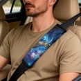 thumbnail image 4 of Xoenoiee Galaxy Turtle Flower Print 5 PCS Automotive Seat Covers for Cars Trucks and SUVs, Car Seat Covers for Front Seats, Seat Belt Pads and Center Console Cover, Leather Auto Interior Covers, 4 of 7