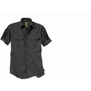 Hazard 4 MECHANIC COLLAR STRETCH WORK SS SHIRT - BLACK X-Large Black