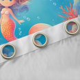 thumbnail image 4 of Feelyou Kawaii Ocean Mermaid Blackout Curtains Set of 2 (52x84 Each) for Kids Boys Girls, Starfish Coral Wildlife Window Curtains, Blue, 4 of 6