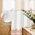 thumbnail image 3 of No Hook Shower Curtain, Orange Striped Shower Curtains for Bathroom with See Through Top Window, Abstract Modern Geometric Stripes Waterproof & Washable Bath Curtain Stall 48"x72", 3 of 9