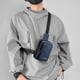 thumbnail image 5 of Bandolera de hombre - Bolso de hombro de nylon para viajes y uso casual, bolsa de pecho de gran capacidad, negro/caqui/gris/azul, 19x13x7 cm, 5 of 6