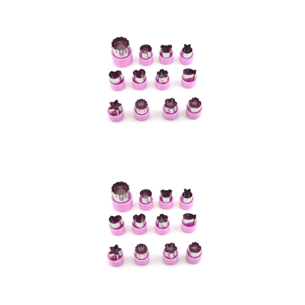 Suministros de moldes para picar Cateissary 12 piezas en forma de vegetales color Violeta