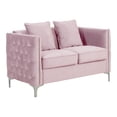 thumbnail image 4 of Lilola Home 2-Pcs Bayberry Glam Velvet Living Room Set, Pink, 4 of 6