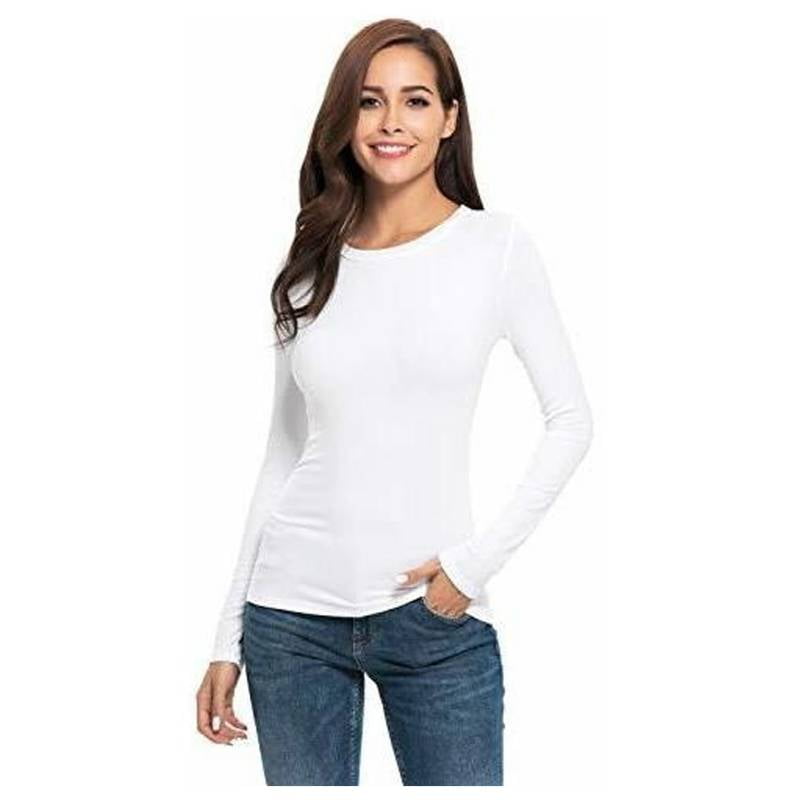 Camiseta Mujer Bambu Manga Larga M/L Blanco
