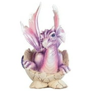 Q-Max GSC9971468 4 in. Fantasy February Birthstone Dragon Baby Hatchling Figurine, Purple