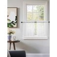 thumbnail image 3 of White Tier Curtains 36 Inch Length, Sheer Curtains for Bedroom Living Room Window Modern Simple White Backdrop Rod Pocket Voile Drapes Kitchen Curtains Small Half Window 27.5"x36" 2 Panels, 3 of 7