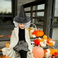 thumbnail image 5 of Witch Hat with Lace Face Cover 13 Inch Halloween Costume Accessory Adult Kids Party Decor Cosplay Witch Hat Orange Black White Green, 5 of 6
