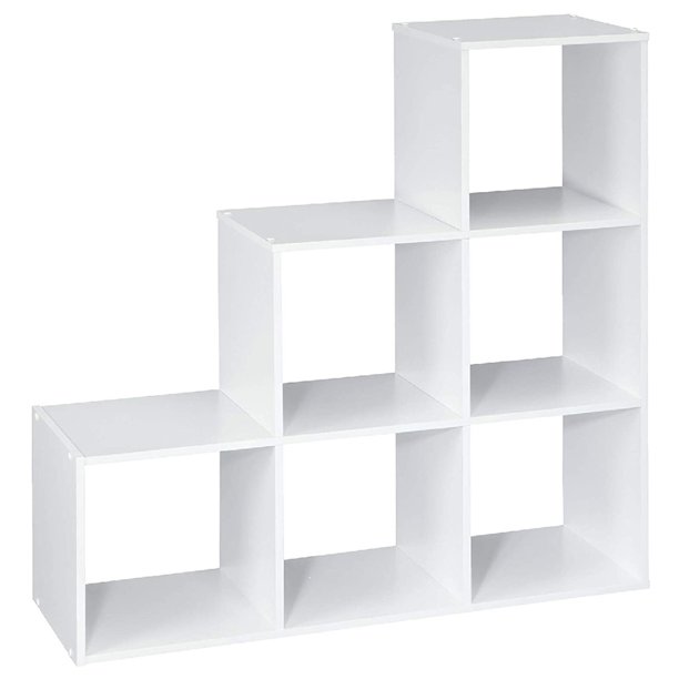 6 Cubes Organizer Wood Bookshelf Open Shelf Bookcase