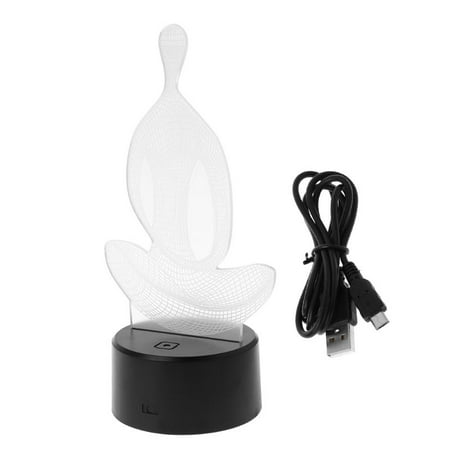 

ZUARFY 3D illusion Yoga Meditation Night Light 7 Color Change LED Desk Table Lamp Toys
