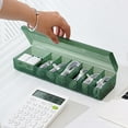 thumbnail image 4 of 1x Plastic Cable Management Box,Cable Organizer Box,Clear Power Cord Organizer with 7 Compartments,Electronics Organizer for Office,Home Use,Desk Accessories Storage for Stationery Supplies,White, 4 of 8
