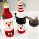 thumbnail image 4 of Cubierta navideña para botella de vino, suéter para botella de vino, decoración de mesa de cena de Navidad, regalo para decoraciones navideñas, 4 of 8