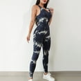 thumbnail image 4 of Elainilye Fashion Gym Pants Women Tie Dyed Thread Yoga Jumpsuit Sleeveless Elastic Tight Sports Yoga Dress,Black, 4 of 4