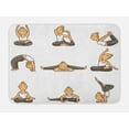 thumbnail image 1 of Yoga Bath Mat, Cartoon Yoga Young Girl Doing Different Poses Energy Action Aerobics Vitality Health, Non-Slip Plush Mat Bathroom Kitchen Laundry Room Decor, 29.5 X 17.5 Inches, Multicolor, Ambesonne, 1 of 2