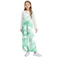 thumbnail image 4 of NAISIBABY Girls Overalls with Bib Pockets, Fleece Warm Soft Loose Adjustable Buttons Strap Fall Winter Jumpsuits Green 6T, 4 of 8