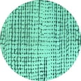 thumbnail image 1 of Ahgly Company Indoor Round Solid Turquoise Blue Modern Area Rugs, 6' Round, 1 of 4