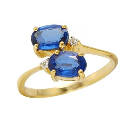 Foreli 2.06CTW Sapphire And Sapphire 14K Yellow Gold Ring