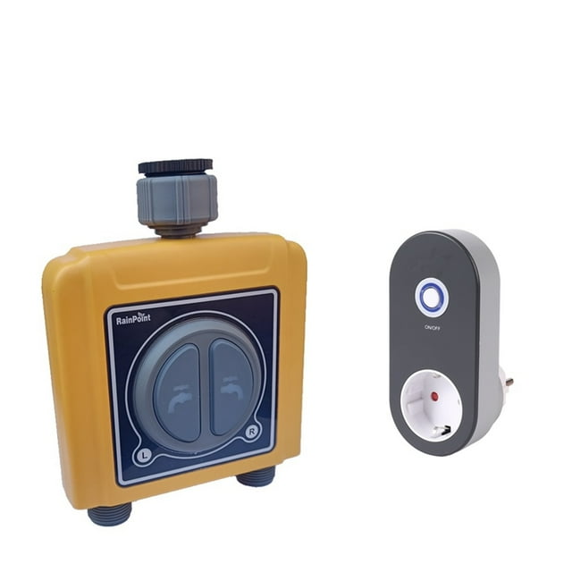 2 Zones WIFI Tuya Smart Home Garden Automatic Watering Timer Rain Sensor Irrigation Sprinkler ,Easy to Operate