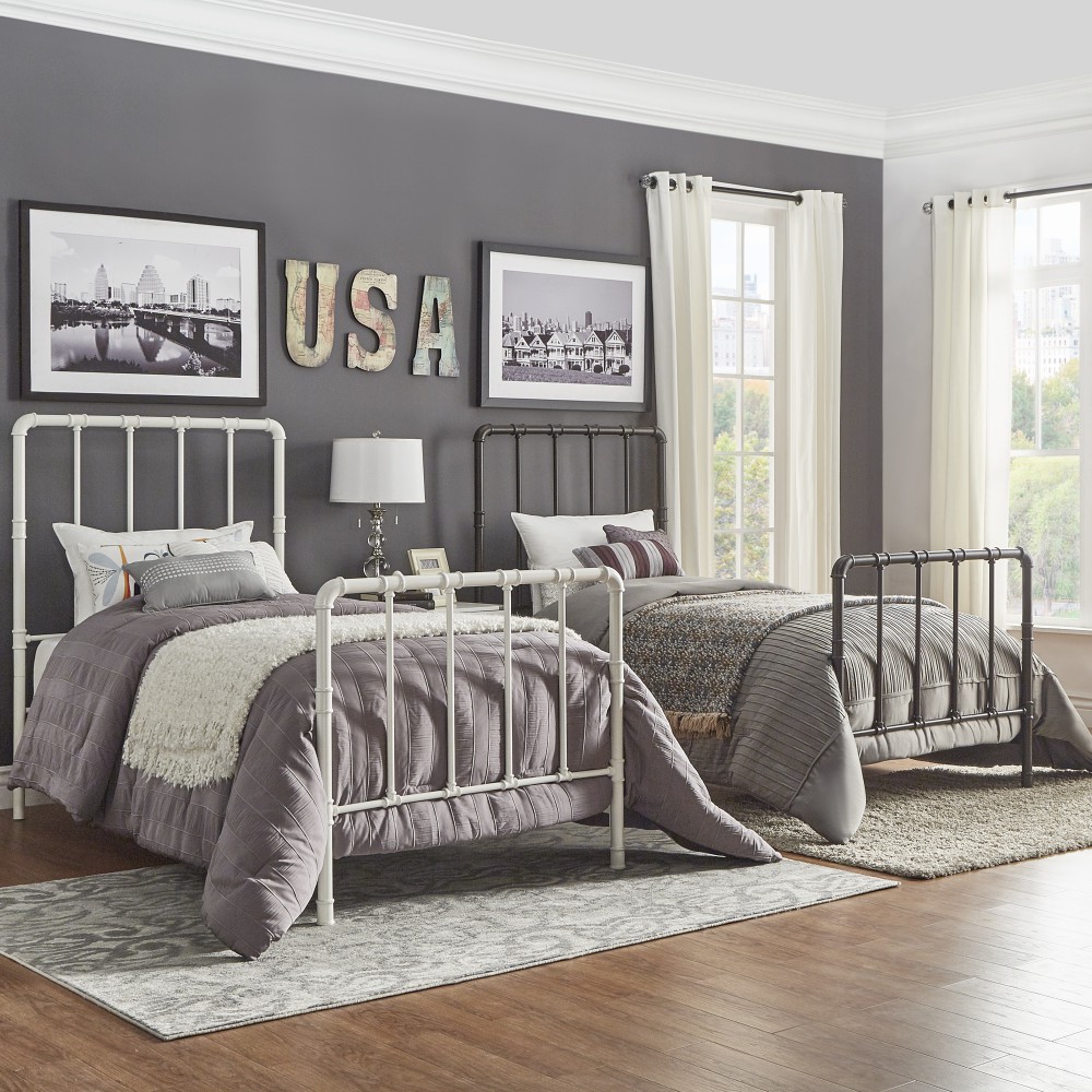 metal twin bed