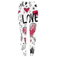 thumbnail image 5 of Feancey Limited Time Sales of The Day Holiday High Waist Leggings for Women Tummy Control Stretchy Valentine's Day Yoga Pants Buttery Soft Cute Heart Print Gym Running Workout Tights Multicolor S, 5 of 7