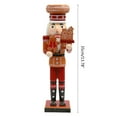 thumbnail image 5 of 14 Inch Wooden Gingerbread Man Nutcracker Soldier King Figures Holiday Christmas Decor for Tabletop Desktop Holiday Home, 5 of 21