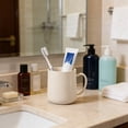 thumbnail image 4 of Plastic Toothbrush Cup - Dormitory Bathroom Washbasin Cup, Thickened No Scale Design, Sleek Easy Clean, Stable Wide Base, White, JKODE, 4 of 8