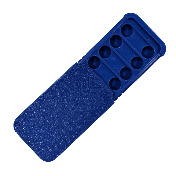 3BP - Size 312 Battery Case, Slim Design Pocket Size Storage Container (BLUE LARGE (8))