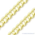 thumbnail image 2 of 4.2mm Cuban / Curb Link Italian Chain Necklace in .925 Sterling Silver w/ 14k Yellow Gold, 2 of 2