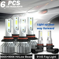 Para For Toyota Solara 2002-2003 Combo LED faro + luces antiniebla 500% Brighter than Halogen,6x