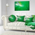 thumbnail image 3 of Designart Green Fractal Thunder Sky - Abstract Throw Pillow - 12x20, 3 of 5