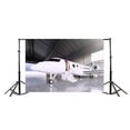 thumbnail image 3 of ABPHOTO 7x5ft Photography Backdrop White Matte Luxury Generic Desugn Private Jet Parking in Hangar Airport Airplane Photo Background Backdrops, 3 of 4